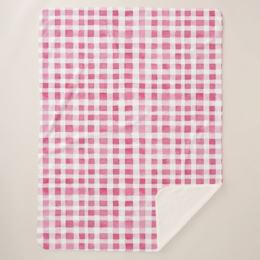 Girly Pink Kariert Stripes Weihnachten Sherpadecke