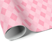 Girly Pink Kleine Raute Diamant Muster Geschenkpapier (Rolleneckpunkt)
