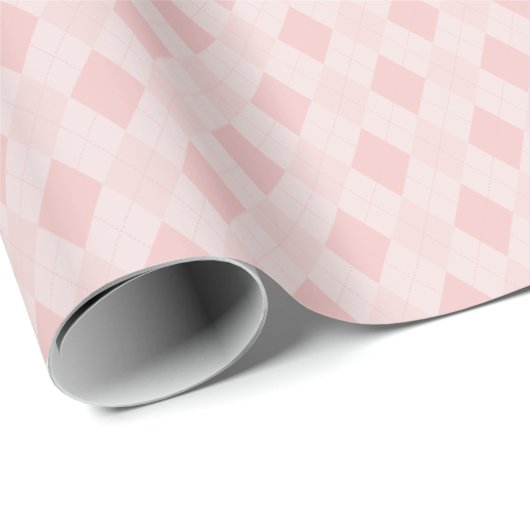 Girly Pink Kleine Raute Diamant Muster Geschenkpapier (Rolleneckpunkt)