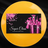 Girly Pink Kommerziell House Reinigung Visitenkarte