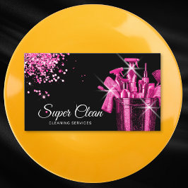 Girly Pink Kommerziell House Reinigung Visitenkarte