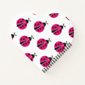 Girly Pink Ladybug Personalisiert Notizblock (Rückseite)