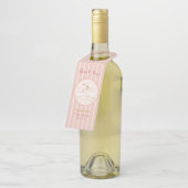 Girly Pink Lamb Baby Dusche Danke Flaschenanhänger (Angewinkelt)