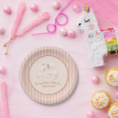 Girly Pink Lamb Baby Dusche Pappteller (Party)