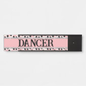 Girly Pink Leopard Diamond Custom Horst Stall Türschild (Vorderseite )