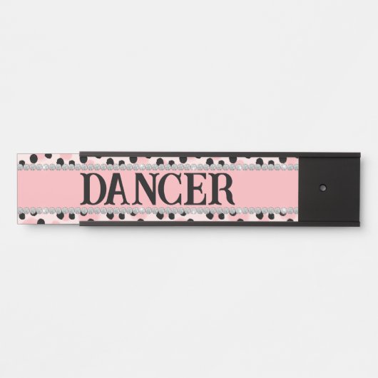 Girly Pink Leopard Diamond Custom Horst Stall Türschild (Vorderseite )