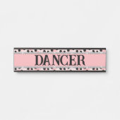 Girly Pink Leopard Diamond Custom Horst Stall Türschild (Vorderseite )