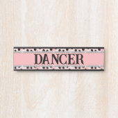 Girly Pink Leopard Diamond Custom Horst Stall Türschild (Vorderseite )