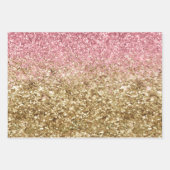 Girly Pink Lila Aqua Mint Gold Einhorn Geschenkpapier Set (Vorderseite 3)