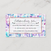 Girly Pink Lila Aquamarin Künstlerische Abstrakt G Treuekarte (Rückseite)