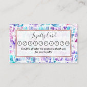 Girly Pink Lila Aquamarin Künstlerische Abstrakt G Treuekarte (Vorderseite)