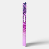 Girly Pink Lila Glitzer Sparkle Name Case-Mate iPhone Hülle (Rückseite / Rechts)