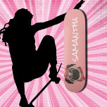Girly Pink lustiger niedlicher Mops Skateboard<br><div class="desc">Bei der personalisierten niedlichen Mops Skaten geht es um Spaß,  und in unserem Skateboard-Sortiment gibt es für jeden etwas. Ein tolles Skateboard garantiert ein Lächeln! . . Viel Spaß mit Ihrer persönlichen Nachricht -.Skaten auf den Straßen und Skatepark,  oder Kreuzfahrt.</div>