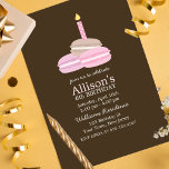 Girly Pink Macarons Geburtstag Einladung<br><div class="desc">Diese bezaubernden Einladungen zeigen eine niedliche Abbildung von drei französischen Macaron-Cookies und einer Geburtstagskandle. Besuchen Sie unseren Shop für weitere Farboptionen und passende Produkte. Grafiken von Heartlocks</div>