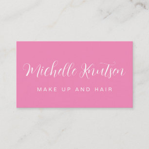 Girly Pink Makeup Artist Friseur Salon Visitenkarte