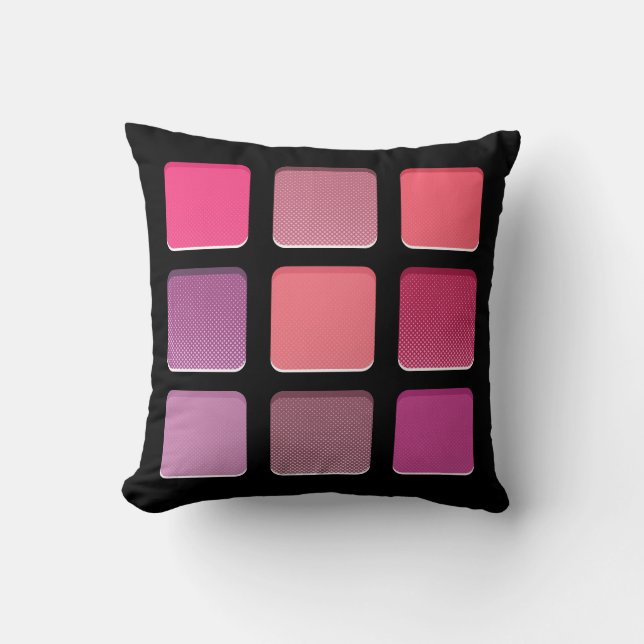 Girly Pink Makeup Modern Kissen (Vorderseite)
