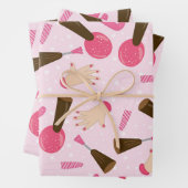 Girly Pink Manicurist Nail Polnisches Hübsches Mus Geschenkpapier Set (Beispiel)