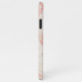 Girly Pink Marbled Beautiful Marble Individuelle N iPhone Hülle (Rechte Seite)