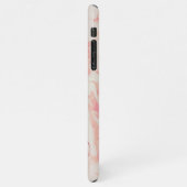 Girly Pink Marbled Beautiful Marble Individuelle N iPhone Hülle (Linke Seite)