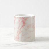 Girly Pink Marbled Beautiful Marble Individuelle N Kaffeetasse (Mittel)