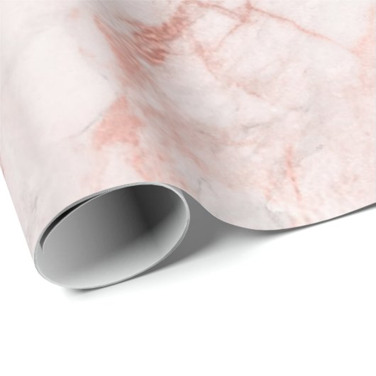 Girly Pink Marmor und Glitzer Geschenkpapier (Rolleneckpunkt)