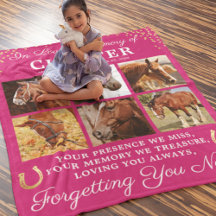 Girly Pink Memorial Horse Foto