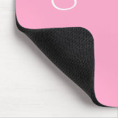 Girly Pink Minimalist Script Personalized Name  Mousepad (Ecke)