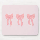 Girly Pink Minimalistisch Bow Coquette Mousepad (Vorne)