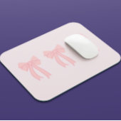 Girly Pink Minimalistisch Bow Coquette Mousepad