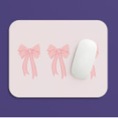 Girly Pink Minimalistisch Bow Coquette Mousepad