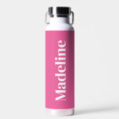 Girly Pink Minimalistisch Personalisiert Thor Trinkflasche (Vorne)