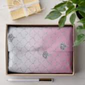 Girly Pink Mint Silver Glitzer Meerjungfrau Seidenpapier (Geschenk)