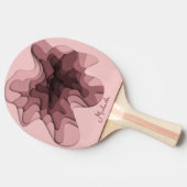 Girly Pink Modern Personalisiert Tischtennis Schläger (Seitenansicht)