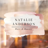 Girly Pink Modern Watercolour Branding Sign Fensteraufkleber (Blatt 2)