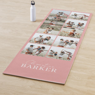 Girly pink moderne minimalistische Foto Collage Yogamatte