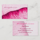 Girly Pink Moderne Rose Petal Visitenkarte (Vorne/Hinten)