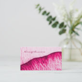 Girly Pink Moderne Rose Petal Visitenkarte (Stehend Vorderseite)