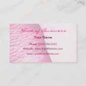 Girly Pink Moderne Rose Petal Visitenkarte (Rückseite)