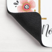 Girly Pink Monogram Mousepad (Ecke)