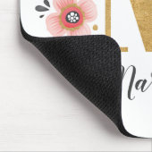 Girly Pink Monogram Mousepad (Ecke)