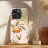 Girly Pink, Orange und Gold Apricot Obsttrellis