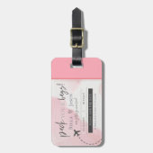 Girly Pink Pack Sie Taschen Hochzeit speichern das Gepäckanhänger (Vorderseite vertikal)