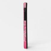 Girly Pink Paisley Muster mit Namen Case-Mate iPhone Hülle (Hinten/Links)