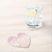 Girly Pink Peach Glam Leopard Print Ombre Gefärbte Untersetzer (Vor Ort)