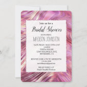 Girly Pink Pearl Rose Einladung (Vorderseite)