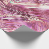 Girly Pink Pearl Rose Geschenkpapier (Ecke)