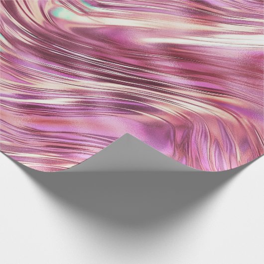 Girly Pink Pearl Rose Geschenkpapier (Ecke)