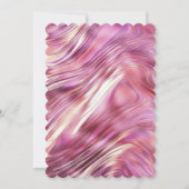 Girly Pink Pearl Rose Gold Glam Sweet 16 Einladung (Rückseite)