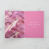 Girly Pink Pearl Rose Karte (Innenseite)