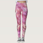 Girly Pink Pearl Rose Leggings (Vorderseite)
